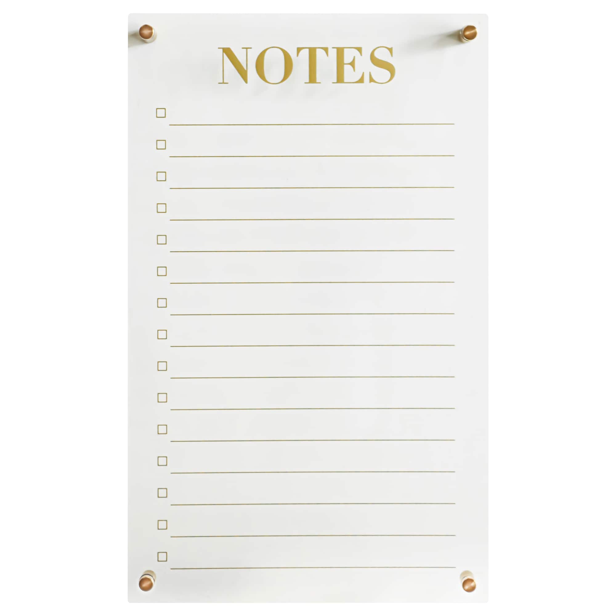 11" x 18" Clear Acrylic Dry Erase Notes Board by Ashland®